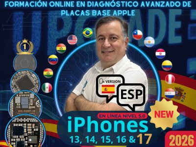 NUEVO CURSO FORMACI�N ONLINE NIVEL 5.0, ELECTR�NICA PARA IPHONES SERIES 13, 14, 15, 16 Y 17 PRO MAX